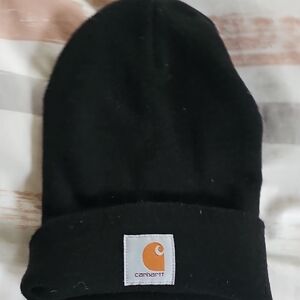 Carhartt Black Cuffed Beanie with Logo Patch